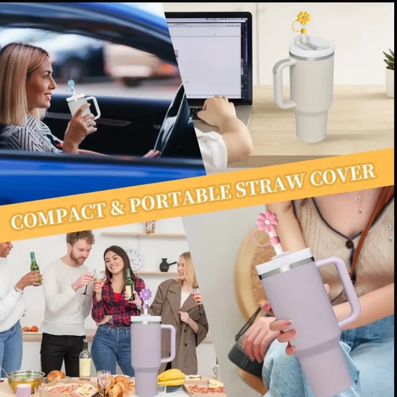 Flower Straw Topper, Fits 10mm Straws, NEW, Germ/Bug/Dust Proof your Tum… - Picture 8 of 9